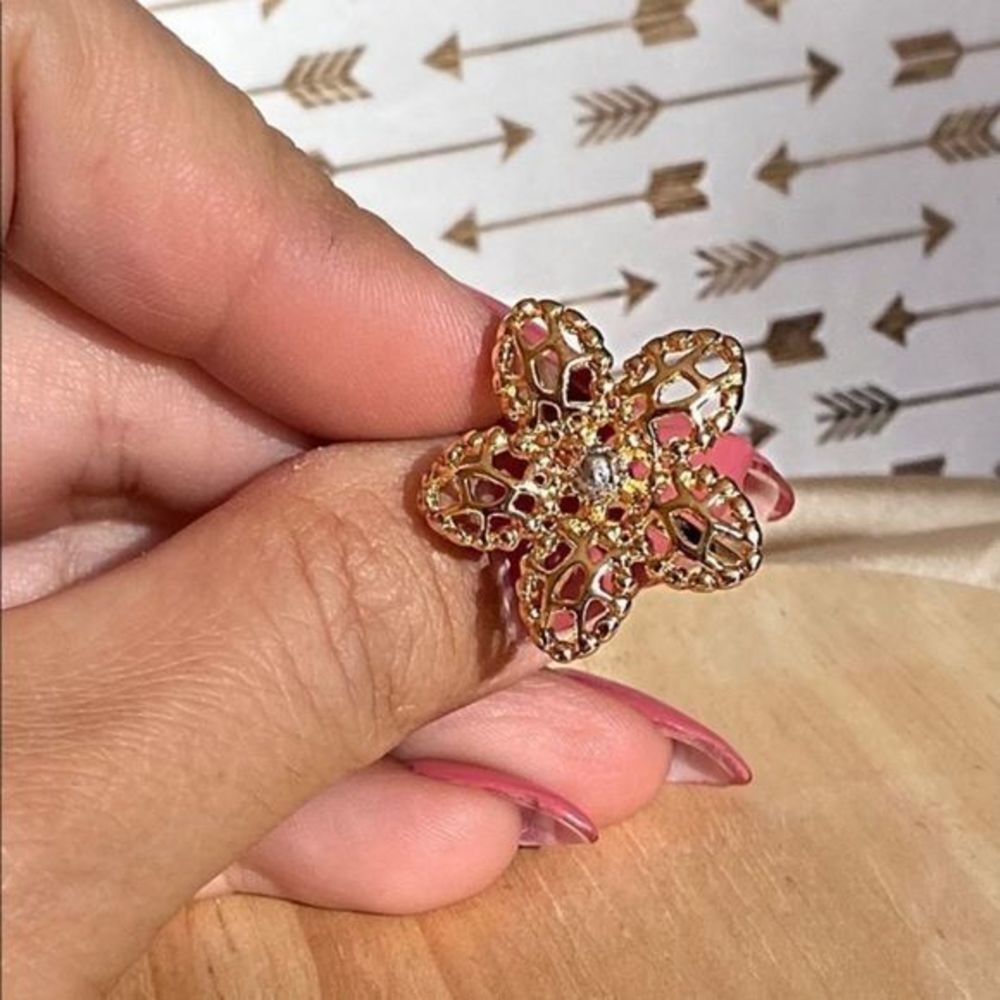 Gold Filled Flower Statement Ring